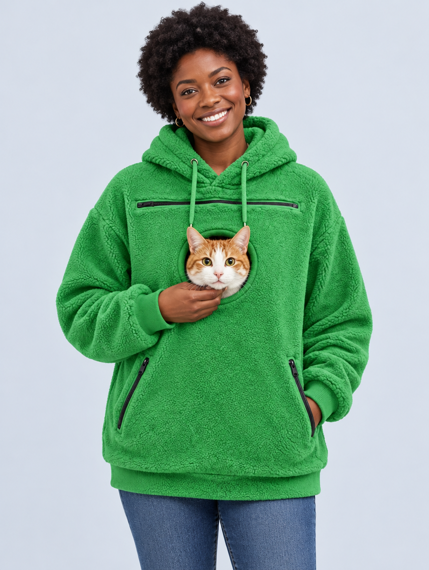 PawPeek Classic hoodie in Green